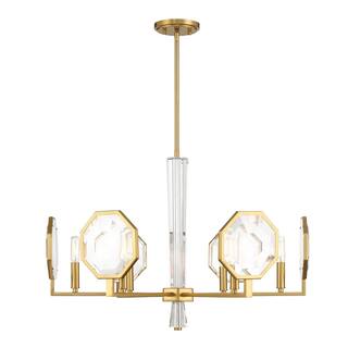 Leighton 6-Light Chandelier in Warm Brass