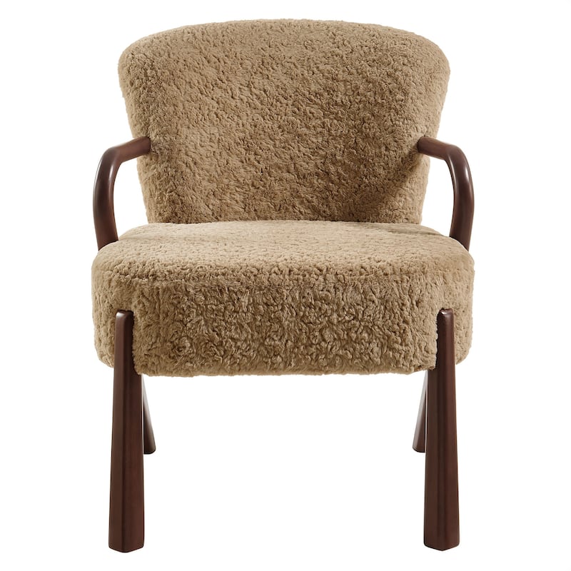 Arden Faux Shearling Accent Armchair