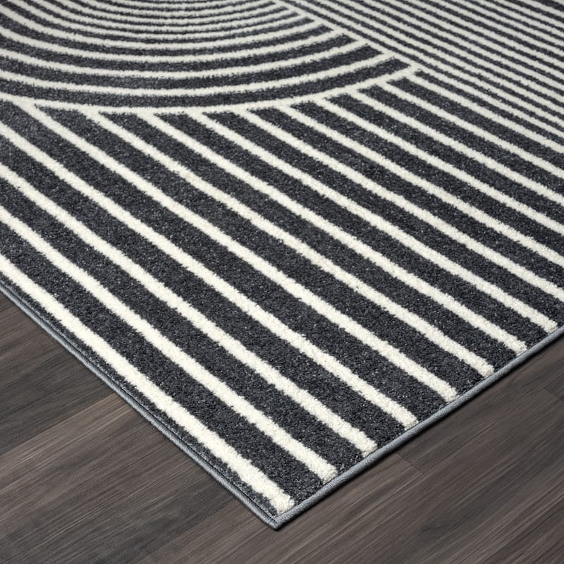 Abani Rugs Nuevo Beige Arch Pattern Knot Area Rug