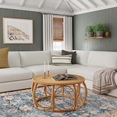 Savannah Woven Rattan Round Coffee Table