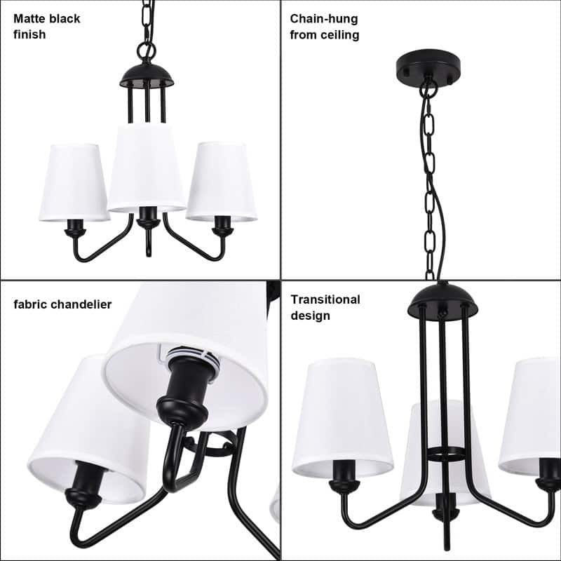 3 - Light Dimmable Classic / Traditional Chandelier
