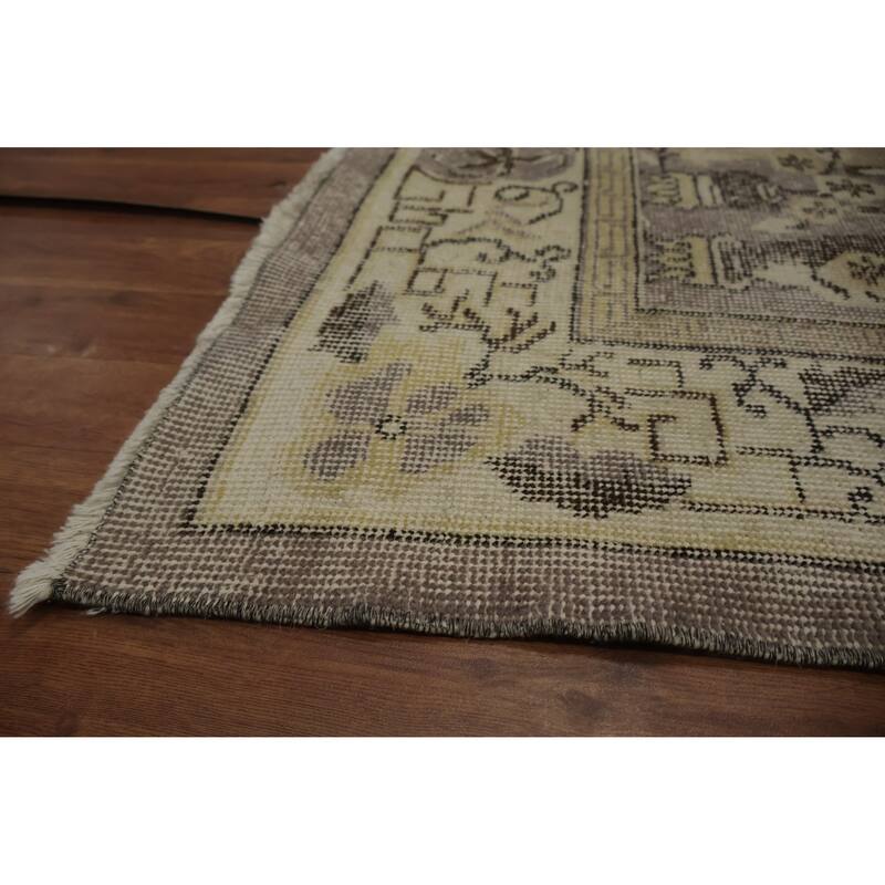 Hand Knotted Oriental 100% Wool Carpet Transitional Medallion Brown Anatolian Area Rug - 9' 7'' X 6' 1''