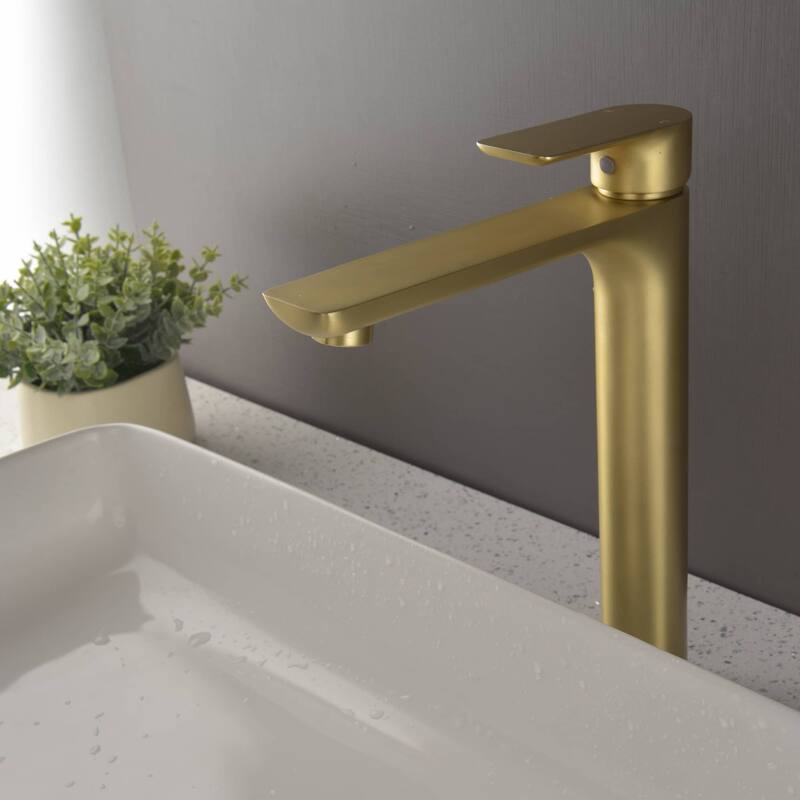 Single Handle Bathroom Vessel Sink Faucet One Hole Bathroom Vessel Faucets Modern Tall High Basin Vanity Mixer Taps With Valve