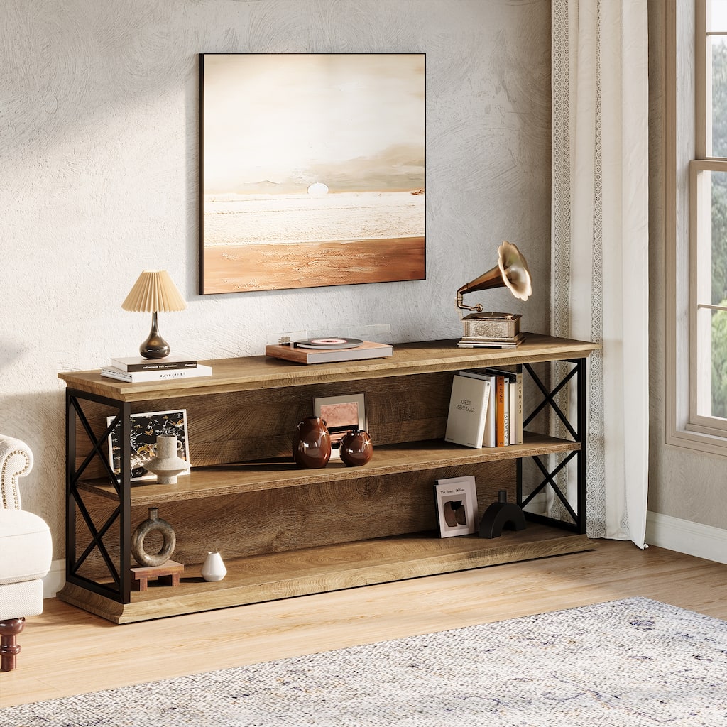 TV Stand for 75-Inch TVs, 63-Inch Industrial Entertainment Center