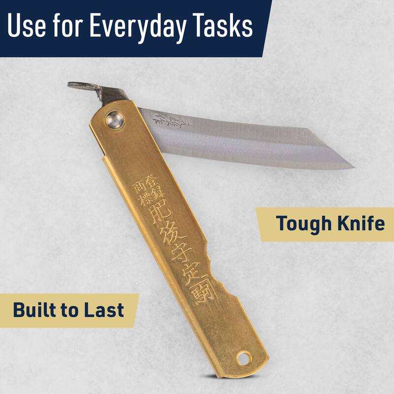 Kings County Tools Folding Utility Knife - 7” Higonokami EDC Pocket Knife with Carbon Steel Blade