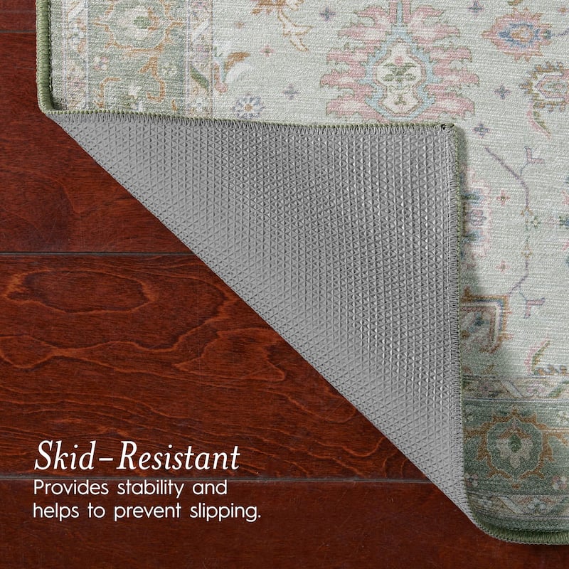 Laura Ashley Imagine Printed Chenille Washable Non-Slip Rugs