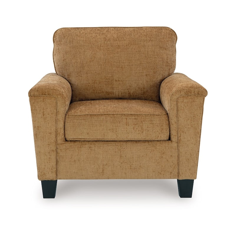 Erin Accent Armchair, Modern Tapered Legs, Plush Light Brown Polyester