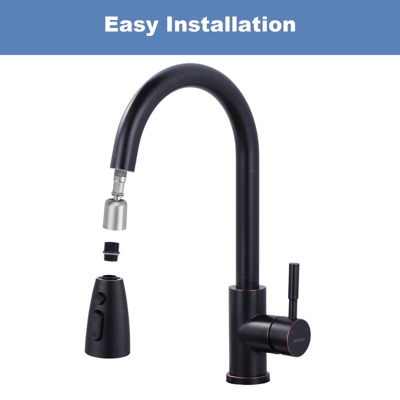 WOWOW 3 Function Kitchen Faucets Head Replacement with 9-Adapters