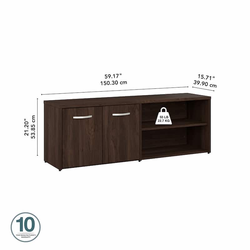 Studio C Low Storage Cabinet with Doors by Bush Business Furniture