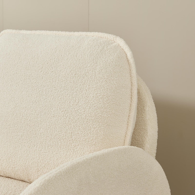 Modern Sherpa Upholstered Accent Chair