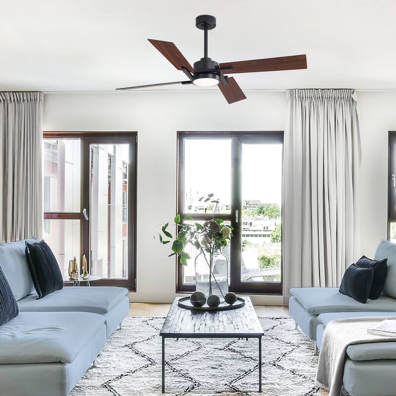 GetLedel 56" 4-Blade DC Motor Dimmable LED Ceiling Fan with Remote Control and Light Kit