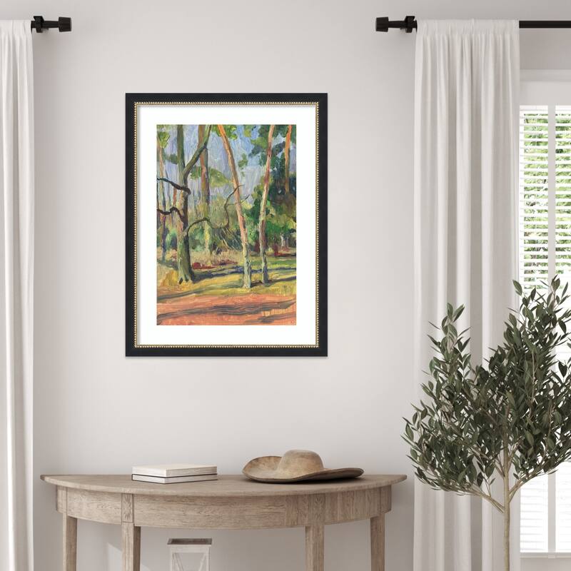 Pleinair landscape by Catalina Somolinos Wood Framed Wall Art Print