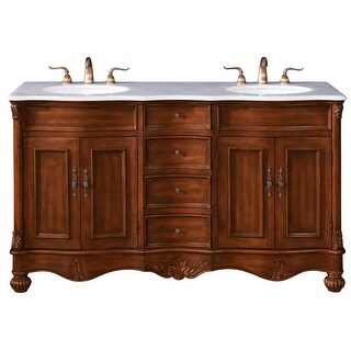 Elegant Lighting VF-1048 Windsor 60" Free Standing Double Basin Vanity