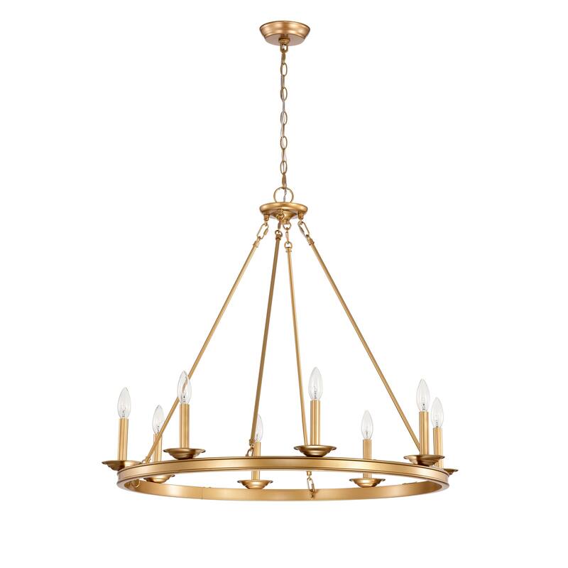 Eva 8-Light Metal Round Chandelier.
