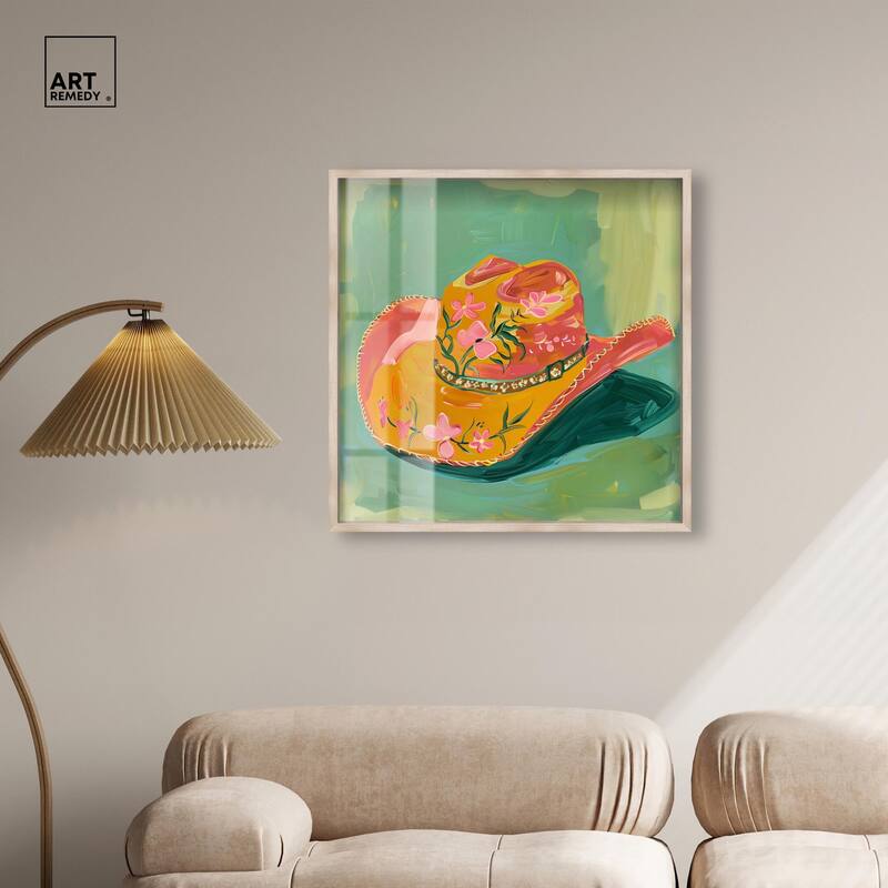 Wildflower Cowboy Hat Shadowbox by Art Remedy