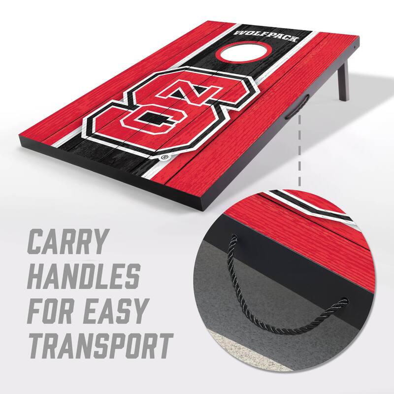 NC State Wolfpack NCAA Compact 2x3 Tailgate Cornhole Board Set