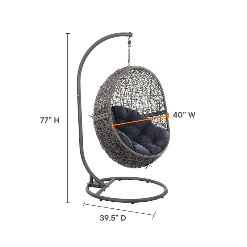 Encase Outdoor Patio Rattan Swing Chair