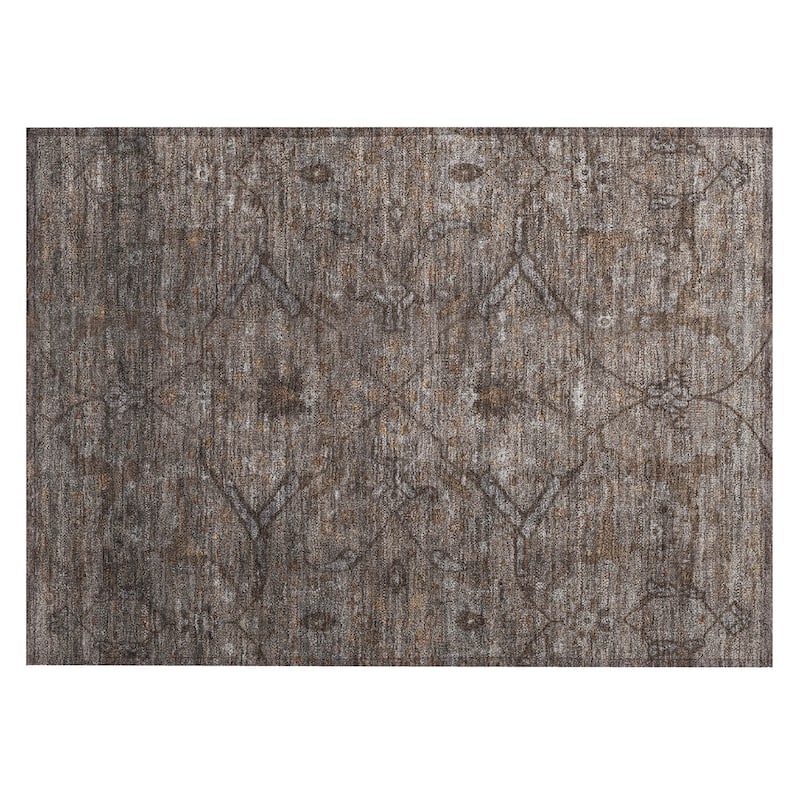 Machine Washable Indoor/ Outdoor Boho Global Chantille Rug