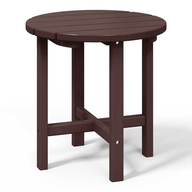 Polytrends Altura Eco-friendly All Weather Round 18" Side Table