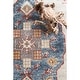 preview thumbnail 11 of 9, Nuloom Blue Transitional Vintage Glossy Shay Medallion Faded Border Area Rug