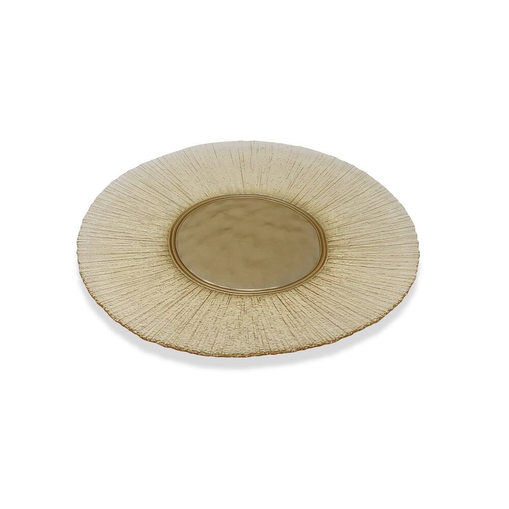 Set of 4 Organic Shaped Gold Plates