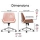 preview thumbnail 38 of 46, Elle Decor Ophelia Low-Back Task Chair in Chrome Finish