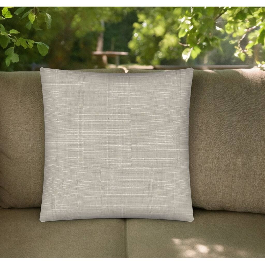 HomeRoots 17" Tan Indoor Outdoor Throw Pillow Cover - 17' X '17' X '0.25