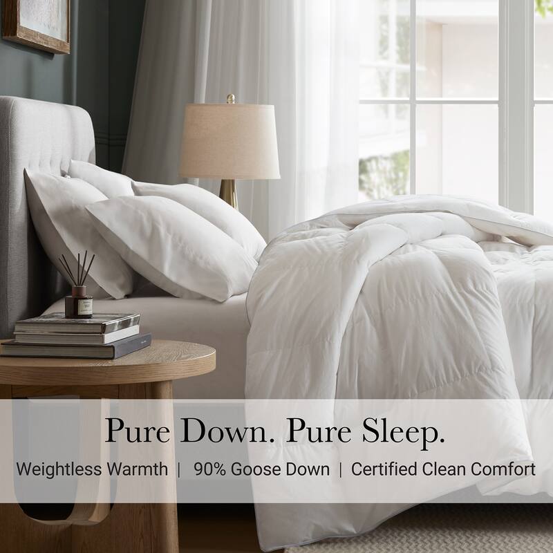 Harbor House White Goose Down 100% Cotton Shell Comforter