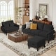 preview thumbnail 3 of 8, 3 Piece Corduroy Living Room Sets including Sofa,Storage Ottoman and Loveseat