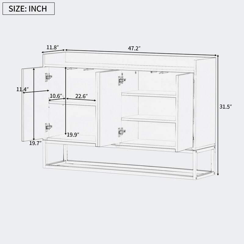 Sideboard Elegant Buffet Cabinet with Large Storage Space