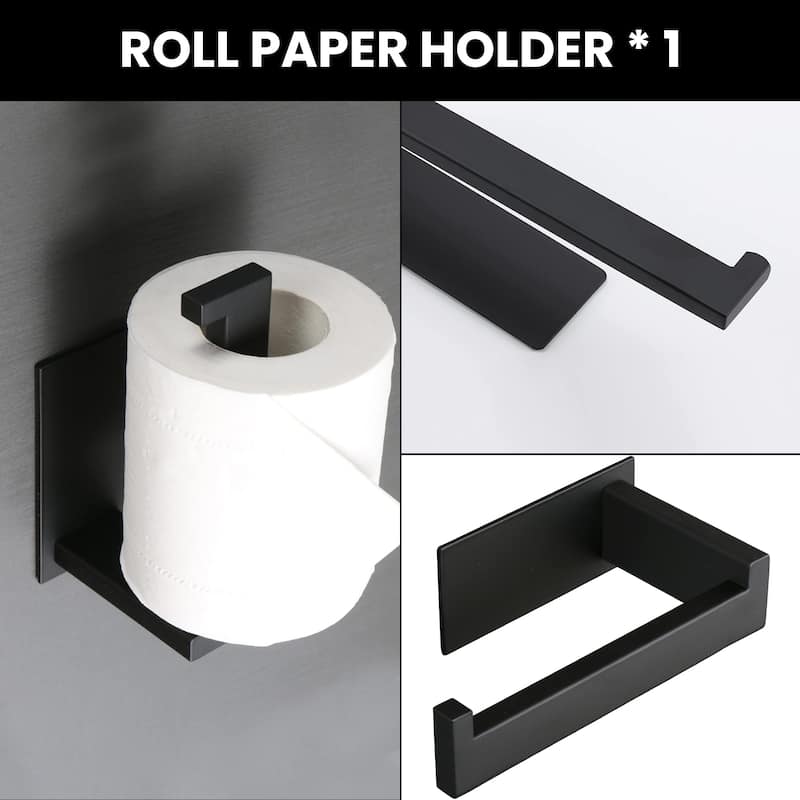Yulika 3 Piece Bathroom Hardware Set Stainless Steel Bathroom Towel Holder Set