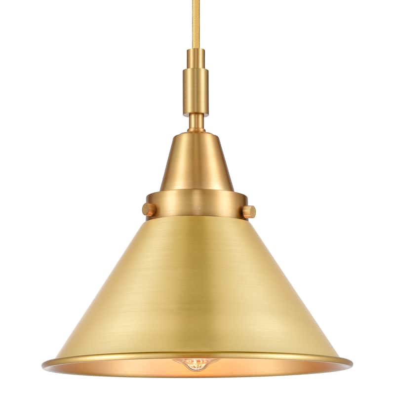 Innovations Lighting 447-1P-M10-SG Briarcliff 10" Wide Mini Pendant - Satin Gold