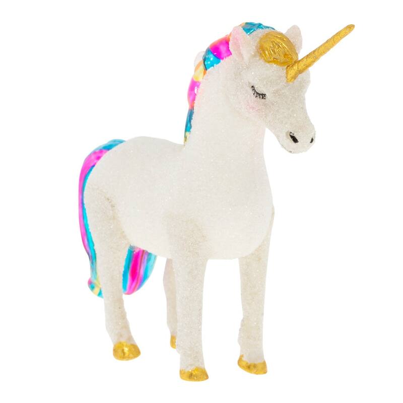 5.5" Magical Rainbow Unicorn Christmas Ornament