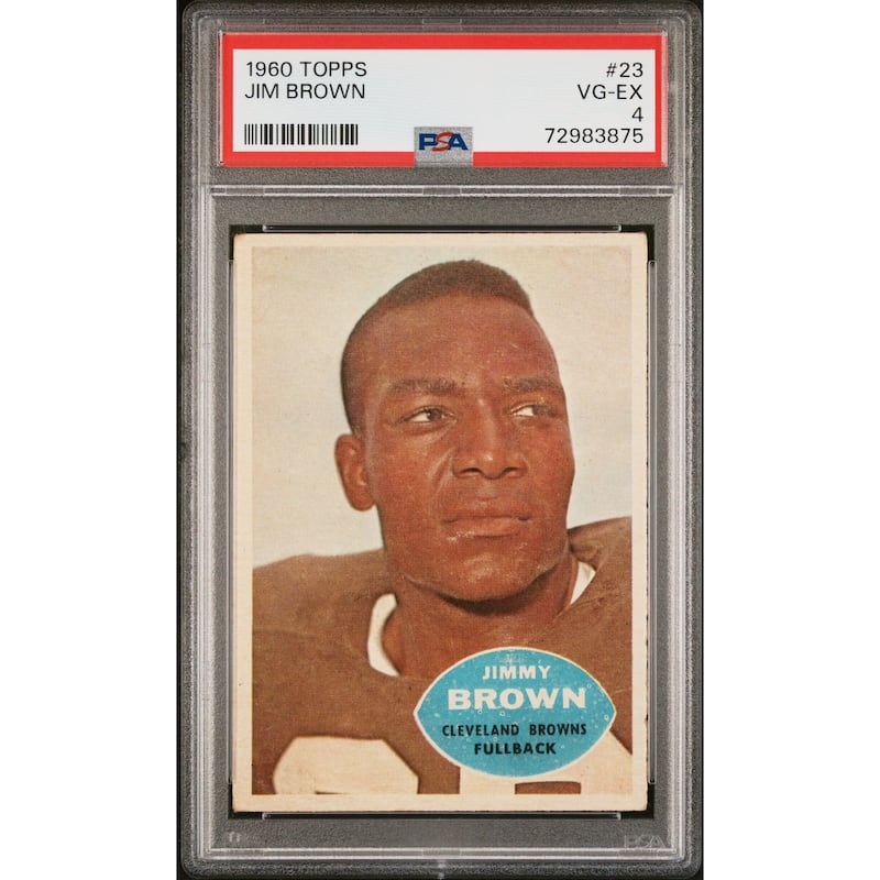 Jim Brown 1960 Topps Football Card #23 Graded PSA 4 72983875 - 8'6" x 11'6"