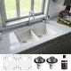 preview thumbnail 3 of 58, Karran Undermount Quartz 32 in. 50/50 Double Bowl Kitchen Sink Kit