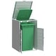 preview thumbnail 22 of 56, vidaXL Wheelie Bin Storage Rubbish Waste Bin Storage Steel Gray - 28.3" x 31.9" x 45.3"