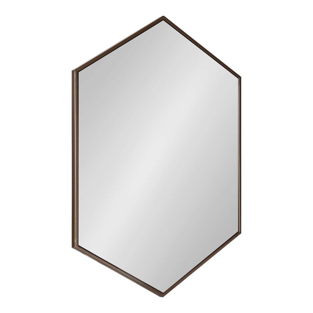 Kate and Laurel McNeer Glam Hexagon Framed Wall Mirror