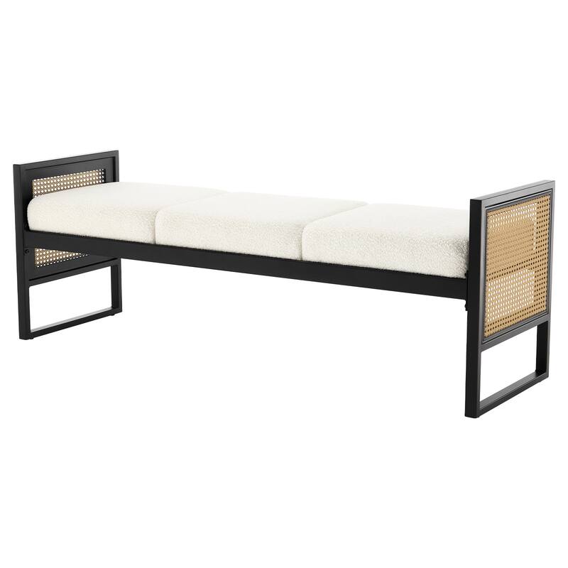 Fabric Upholstered Storage Bench for End of Bed, Entryway - 56.69"L x 16.93"W x 22.4"H