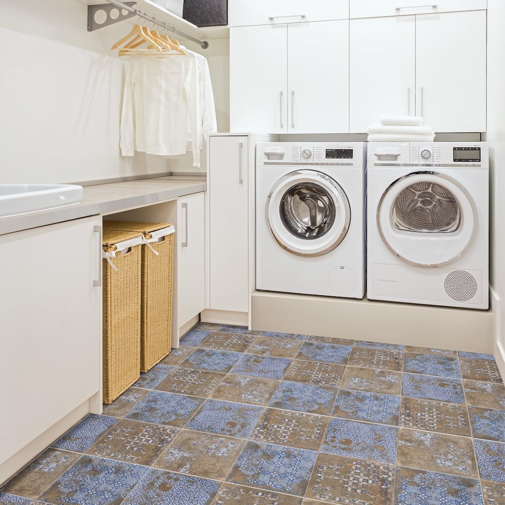 Merola Tile Antigua Deco Terra 13" x 13" Porcelain Floor and Wall Tile