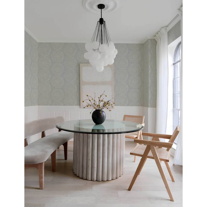 A-Street Prints Salma Grey Medallion Wallpaper