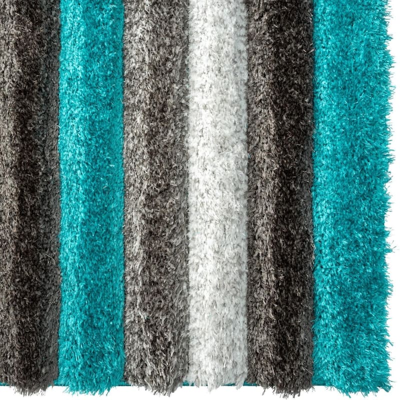 Luxe Weavers Geometric Shag Area Rug, Plush Indoor Carpet