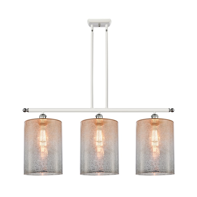 Innovations Lighting 516-3I-10-36-L Cobbleskill Linear Cobbleskill 3 - White and Polished Chrome / Mercury
