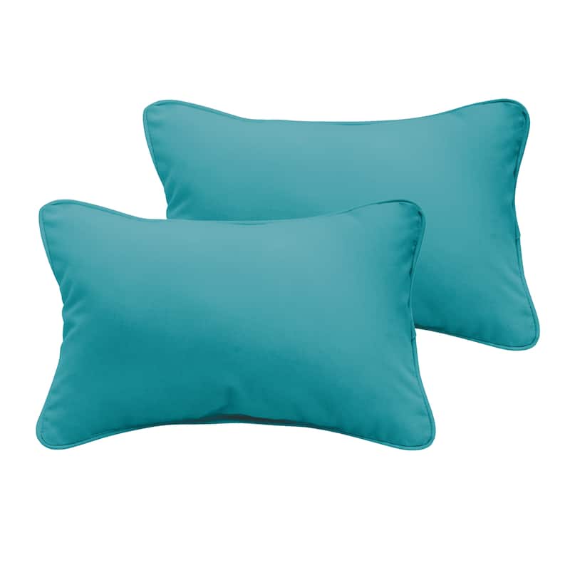 Aqua Blue Indoor/ Outdoor Pillow Set