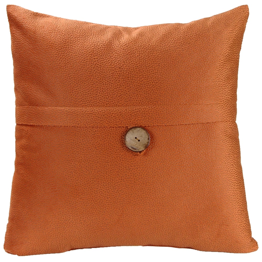 20" x 20" Solid Reversible Indoor Throw Pillow with Front Button
