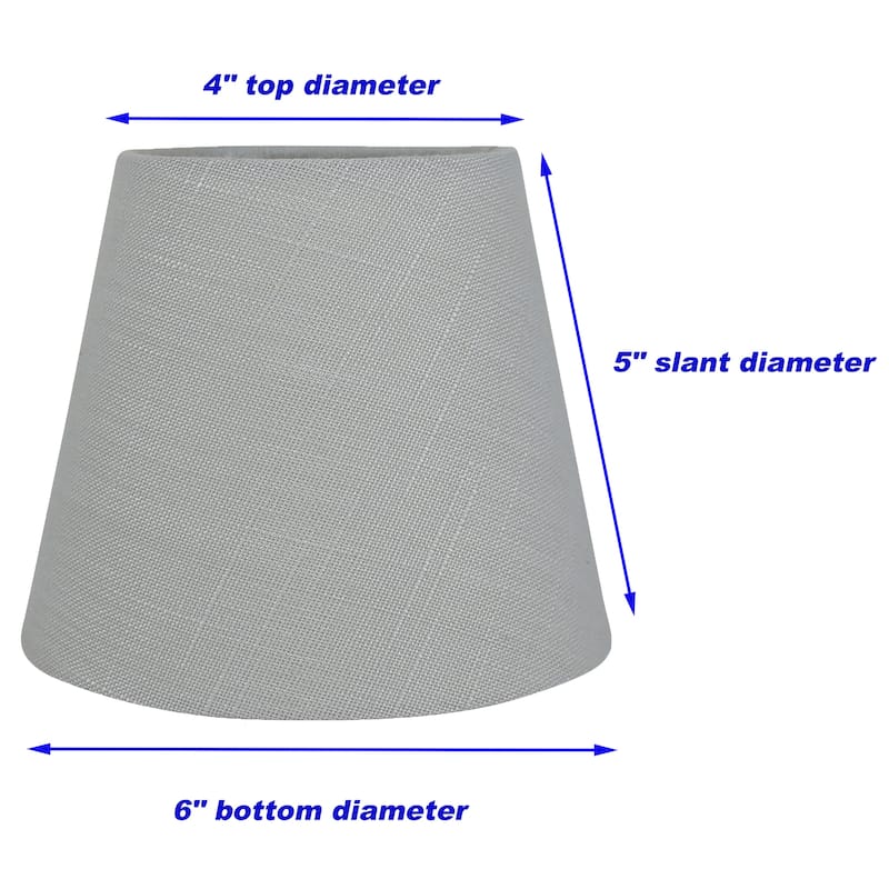 Meriville Linen Clip On Chandelier Lamp Shades, 4-inch by 6-inch by 5-inch