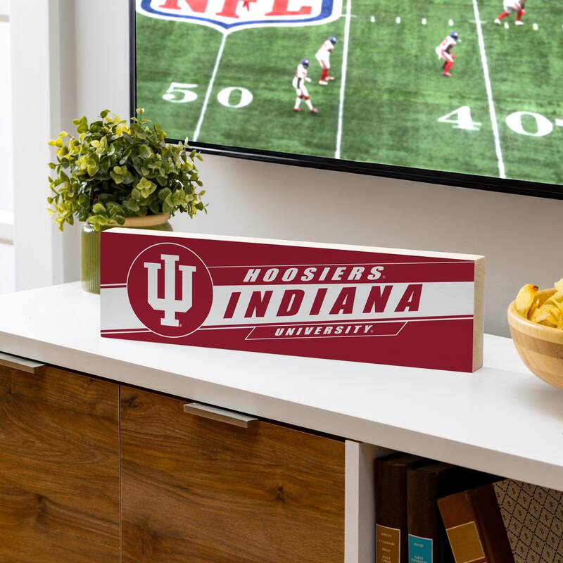 Indiana University Wooden Tabletop Mantel Shelf Sign - 5" x 18"