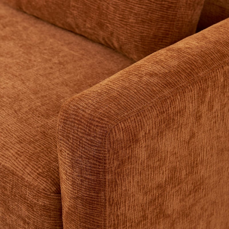 58.66"Small Modern Loveseat Sofa,Mid Century Chenille Fabric 2-Seat Couch Love Seat with Back Cushions