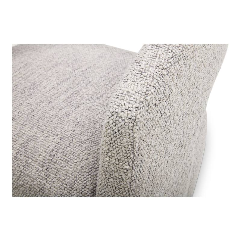 NADAAL STUDIOS Bailey, Rolling Dining Chairs Solid Wood with Performance Boucle Upholstery, White