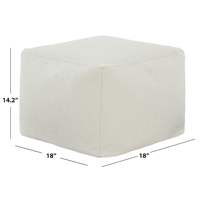 SAFAVIEH Couture Kamryn Boucle Square Ottoman Pouf