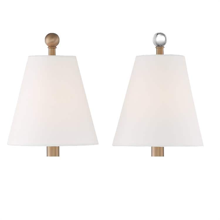 Riverdale 2 Light Aged Brass Wall Mount - 15'' W x 14.5'' H x 7'' D